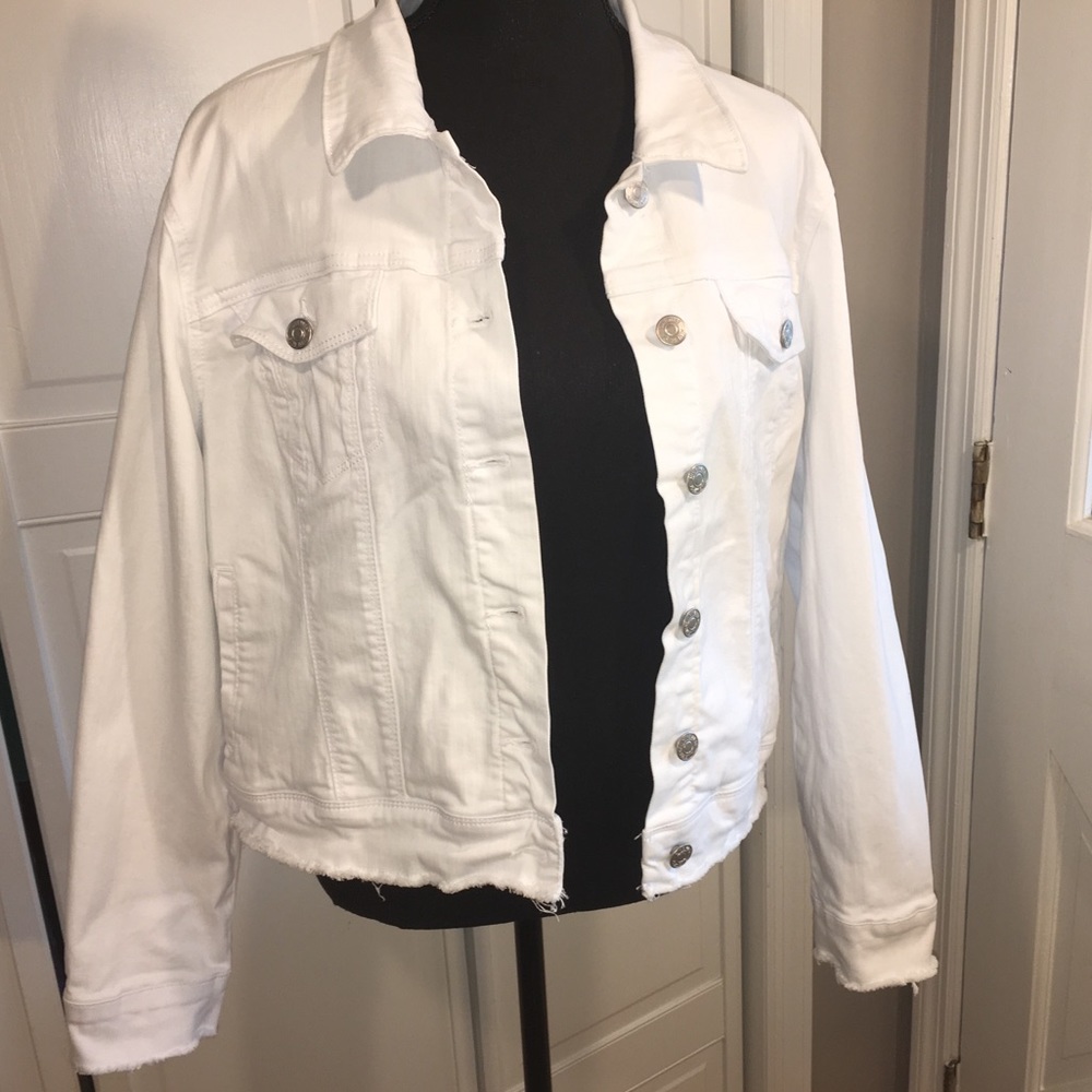Nine West White Jean Denim Jacket